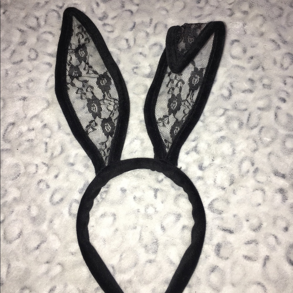 Black Lace and wire bunny ears